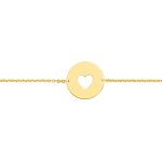 Orfva gourmette bb coeur ajour (or jaune 9k)