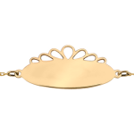 Orfva gourmette bb couronne or jaune