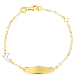 Orfva gourmette bb dauphin or jaune & or blanc