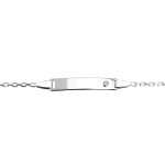 Orfva gourmette bb diamant pastill en or blanc 9k