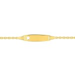Orf�va gourmette b�b� etoile ajour�e (or jaune 9k)