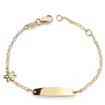 Orfva gourmette bb etoile facette or jaune