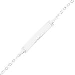 Orfva gourmette bb forat miroir en or blanc 9 carats