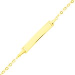 Orfva gourmette bb forat miroir en or jaune 9 carats