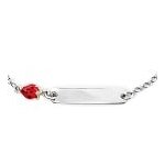 Orfva gourmette bb fraise argent massif