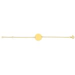 Orf�va gourmette b�b� jeton rond (or jaune)