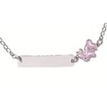 Orfva gourmette bb lapin rose argent massif
