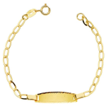Orfva gourmette bb maille cheval or jaune