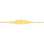 Orfva gourmette bb maille forat ronde nuage or jaune 9k