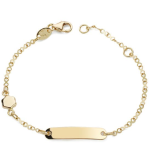 Orfva gourmette bb motif fleur or jaune