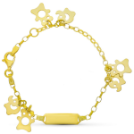 Orfva gourmette bb multi - breloques or jaune