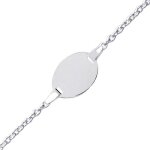 Orfva gourmette bb ovale en argent massif