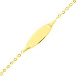 Orfva gourmette bb ovale forat miroir en or jaune 9 carats
