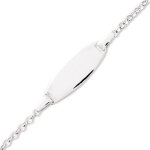 Orféva gourmette bébé ovale maille jaseron (or blanc 9k) Orféva gourmette bébé ovale maille jaseron (or blanc 9k)