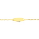 Orfva gourmette bb ovale maille jaseron or jaune 9k