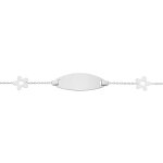 Orféva gourmette bébé petites fleurs en or blanc 9 carats Orféva gourmette bébé petites fleurs en or blanc 9 carats