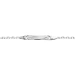 Orfva gourmette bb plaque cisele maille forat argent massif