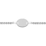 Orfva gourmette bb plaque ovale maille fantaisie argent massif