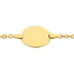 Orfva gourmette bb plaque ovale en plaqu or