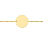 Orfva gourmette bb plaque ronde (or jaune 9k)