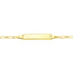 Orfva gourmette bb rectangle cisel maille alterne or jaune 9k
