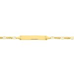 Orfva gourmette bb rectangle maille alterne 1 / 3 or jaune 9k