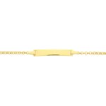 Orfva gourmette bb rectangle maille jaseron or jaune 9k