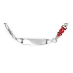 Orfva gourmette bb voiture rouge argent massif