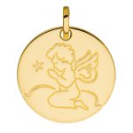 Orfva mdaille ange agenouill (or jaune 9k)