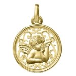 Orfva mdaille ange ajoure (or jaune)