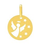 Orfva mdaille ange aurol ajoure dans les toiles (or jaune 9k)