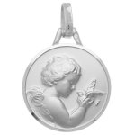 Orfva mdaille ange et colombe argent