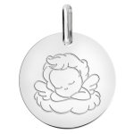 Orfva medaille ange endormi or blanc