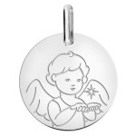 Orfva mdaille ange toile du berger or blanc