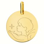 Orfva medaille ange  l'toile de profil en or jaune