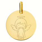 Orfva mdaille ange fille (or jaune)