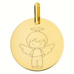 Orfva mdaille ange garon (or jaune 18k)