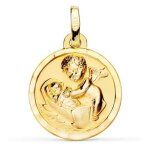 Orfva mdaille ange gardien au dessus du berceau or jaune