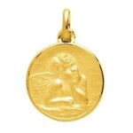Orfva mdaille ange pensif (plaqu or)