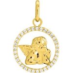 Orfva mdaille ange raphal cercle brillant or jaune 9k