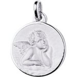 Orfva mdaille ange raphal cercle or blanc