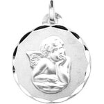 Orfva mdaille de l'ange raphal cisel en argent