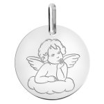 Orfva mdaille ange raphael or blanc