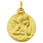 Orfva mdaille de l'ange de raphal (or jaune 9k)