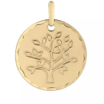 Orfva mdaille arbre de vie aux bords cisels or jaune