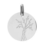 Orfva mdaille arbre de vie enracin en or blanc