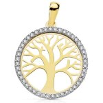 Orfva mdaille arbre de vie oxydes (or jaune 9k)