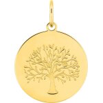 Orfva mdaille brillante arbre de vie or jaune 9k