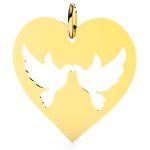 Orfva mdaille le coeur des colombes en or jaune