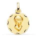 Orfva mdaille de communion : petit garon or jaune 9k